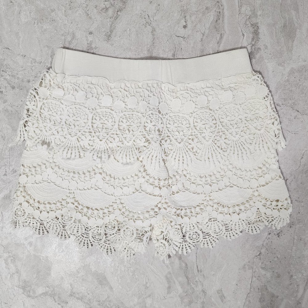 LisaMaree Through The Night Shorts Women's White Size Small New